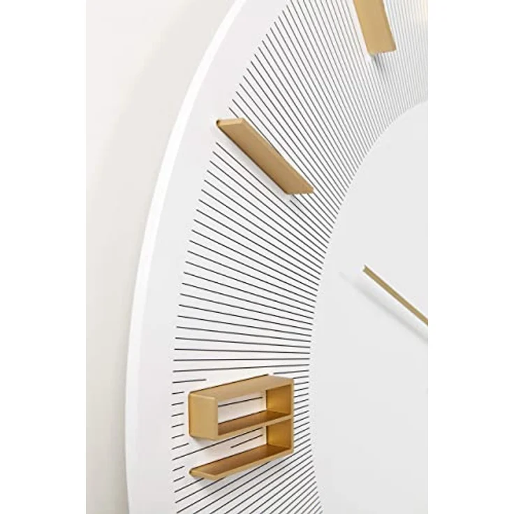 Kare 52052 Design Wanduhr Leonardo Weiß/Gold, 48,5x48,5x4,5cm – Bild 5