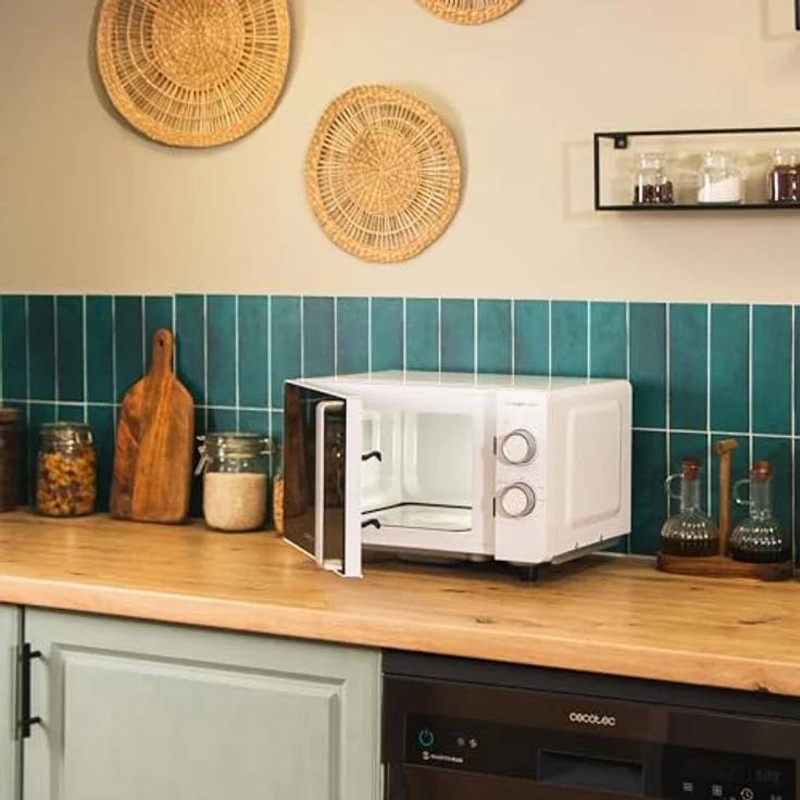 Cecotec Mikrowelle mit Grill Proclean 3010 Flatbed Mikrowelle 20 l, 700 W, 6 Stufen, flacher Hohlraum für große Speisen, modernes Design, 3DWave-Technologie – Bild 3