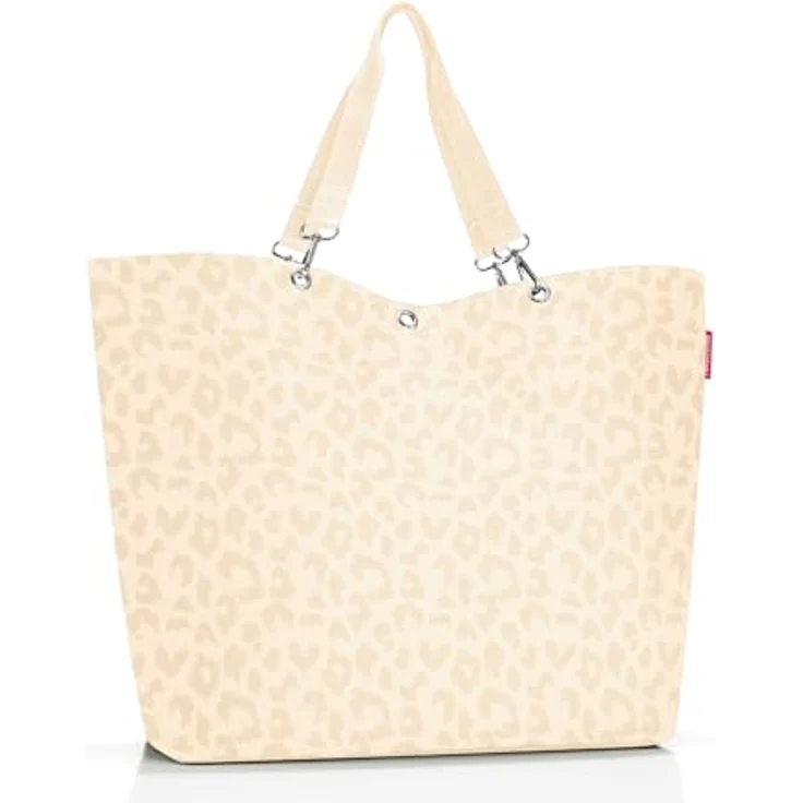 reisenthel shopper XL leo vanilla, geräumige wasserabweisende Shopping Bag mit 35l Volumen, Reißverschluss und Innentaschen – Bild 4