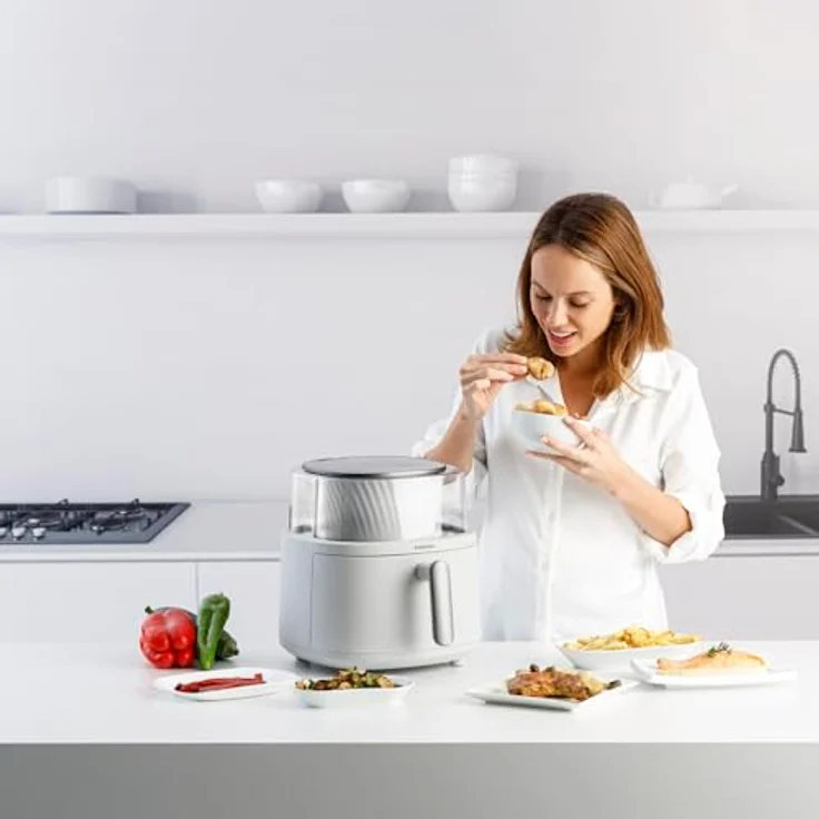 Taurus Fritteuse Airfryer Heißluftfritteuse Taurus EST9739900L Grau 1550 W – Bild 6