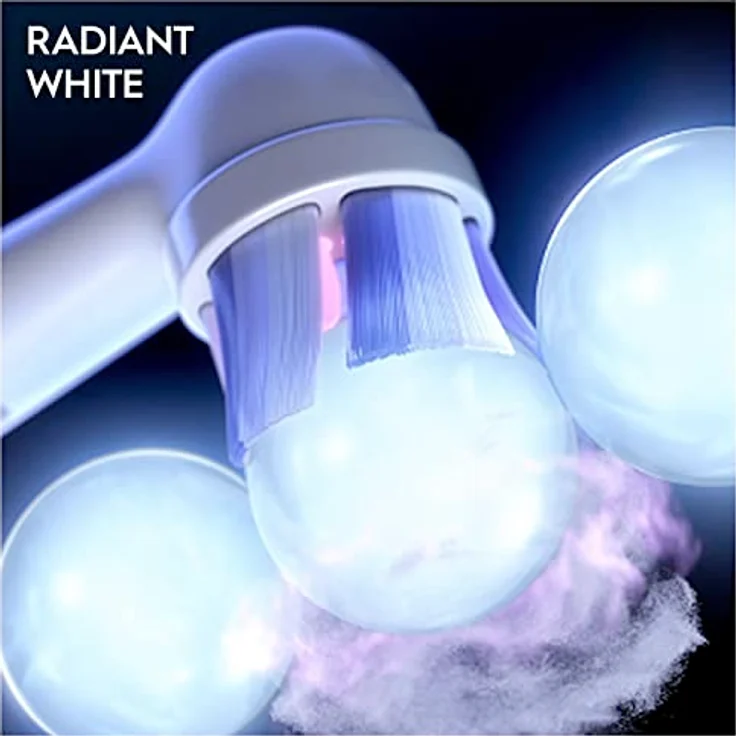 Oral-B iO Strahlendes Weiss Aufsteckbürsten für elektrische Zahnbürste, 6 Stück, Oral-B’s beste Zahnreinigung, Zahnbürstenaufsatz für Oral-B Zahnbürsten, briefkastenfähige Verpackung – Bild 3