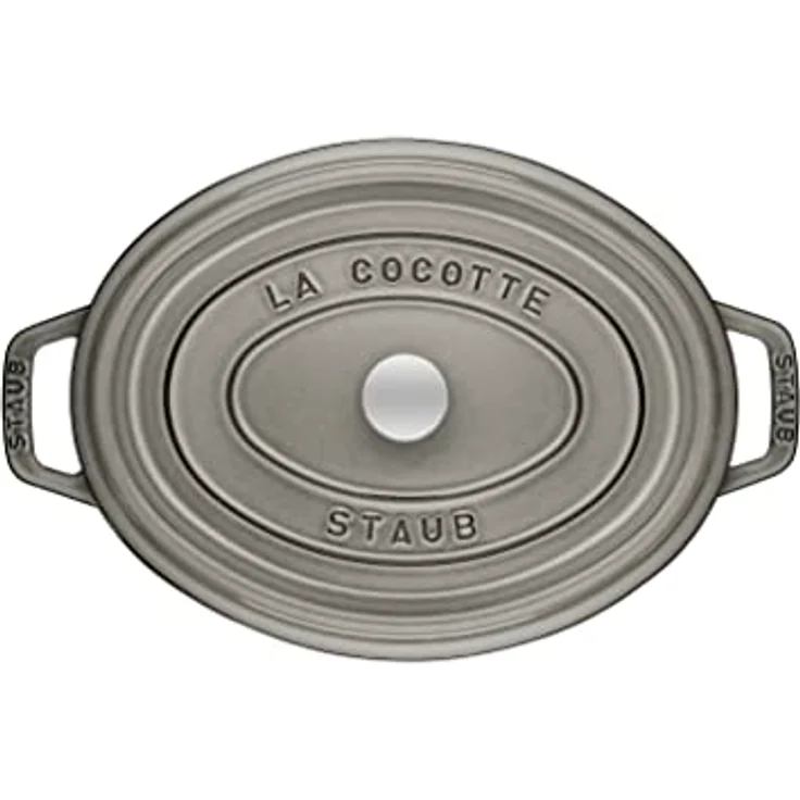 Staub Cocotte, oval, Induktionsgeeignet, Gusseisen, Graphitgrau, 37 cm, 1 Einheiten – Bild 4