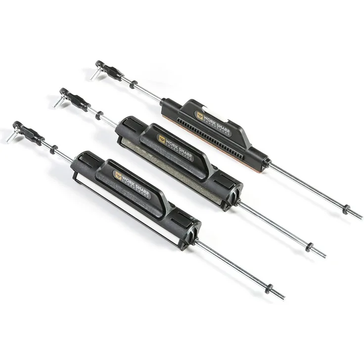 Work Sharp Precision Adjust Upgrade Kit, Messerschärfer mit Tri-Brasive Schärfstein und Schleifstab, Lieferung in Tragetasche