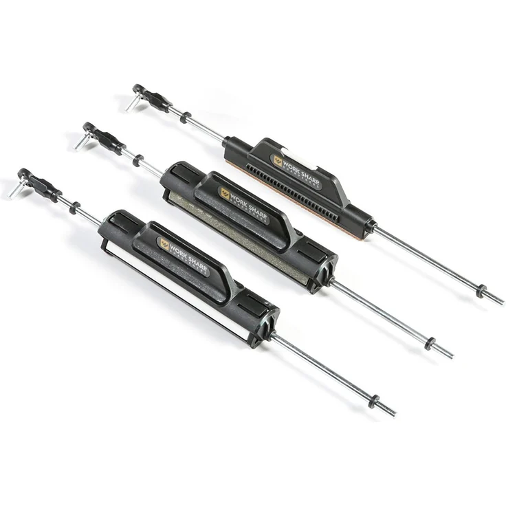Work Sharp Precision Adjust Upgrade Kit, Messerschärfer mit Tri-Brasive Schärfstein und Schleifstab, Lieferung in Tragetasche