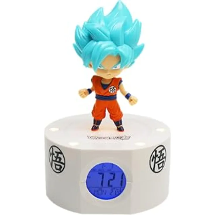 Teknofun Goku Wecker, Digitaler Wecker mit programmierbarem Alarm und einstellbarer Beleuchtung
