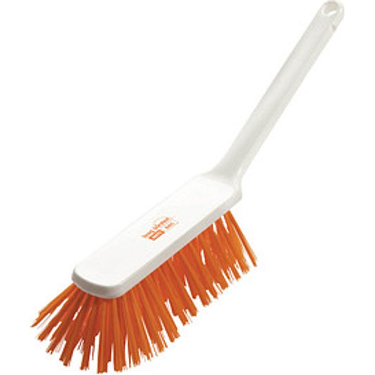 haug® bürsten Handfeger ANTI BAC, 31 cm breit, weiß/orange, hygienische Reinigung mit langlebigen PBT-Borsten