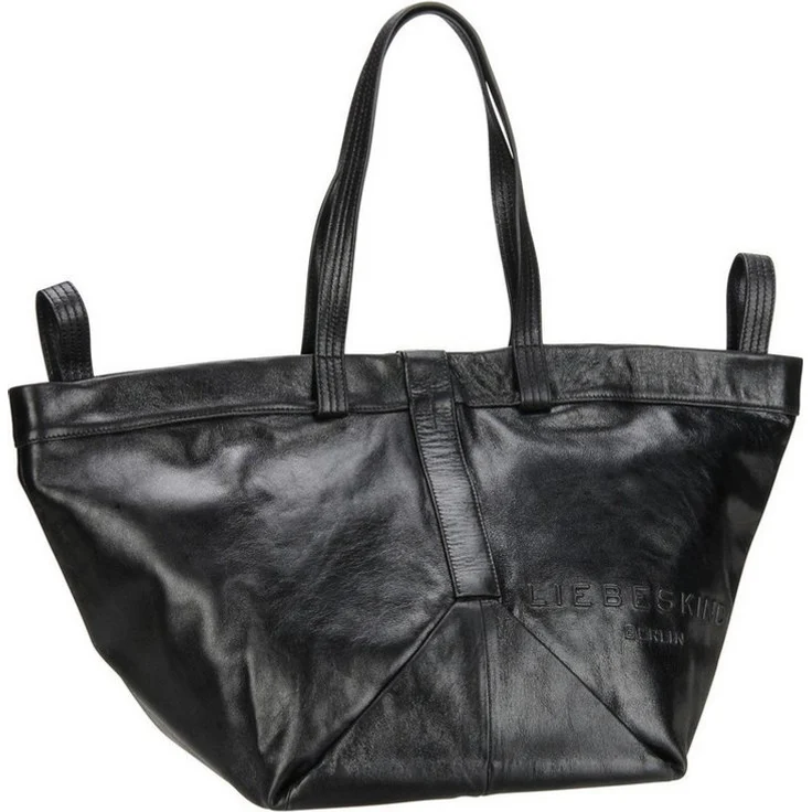 Liebeskind Berlin Shopper Elvira 2144218, Einkaufstasche aus Lammleder, schwarz – Bild 1