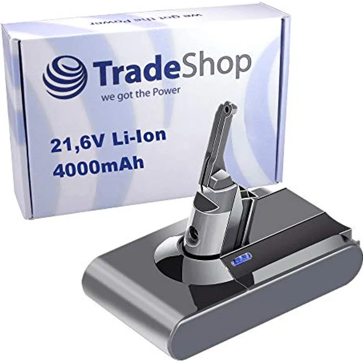 Trade-Shop Premium Li-Ion Akku 21,6V 4000mAh 86Wh für Dyson SV10, V8, V8 Absolute - Grau – Bild 1