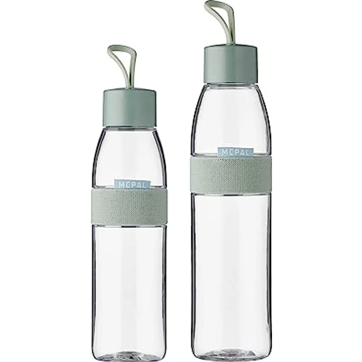 Mepal Trinkflasche Ellipse Nordic sage – 500 ml Inhalt – auch für kohlensäurehaltige Getränke – bruchfestes Material-auslaufsicher-Spülmaschinengeeignet – Bild 1