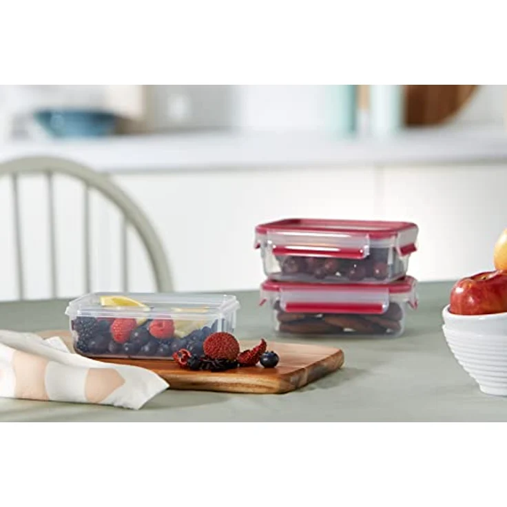 Emsa 515582 Food Clip & Close, Plastik, Transparent - Pink, 0,55 Liter, Set mit 3 Boxen – Bild 6