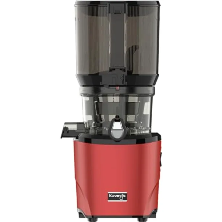 Kuvings | Entsafter AUTO10 | Automatisches Schneiden von Obst und Gemüse | 3L | langsame Rotation | einfache Reinigung | leise (Matt Dark Red)