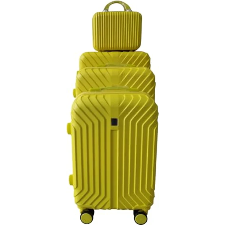 NTK-Collection Mabell Hartschalenkoffer 4er-Set, Gelb, (10l bis 115l, integriertes Zahlenschloss, leichtläufige Rollen) – Bild 1