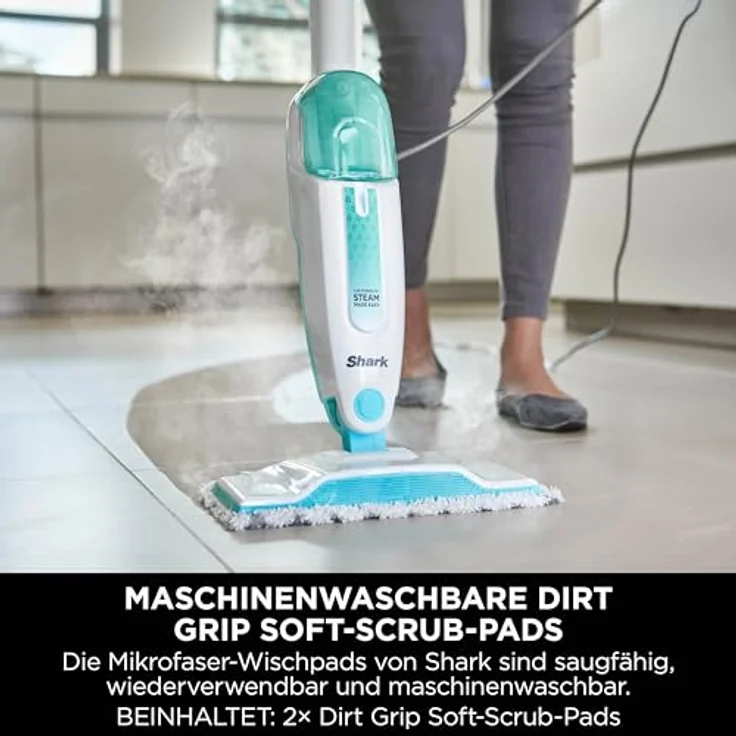 Shark Dampfmopp S1000EU, 1050 Watt, desinfiziert zu 99% versiegelte Hartböden – Bild 4