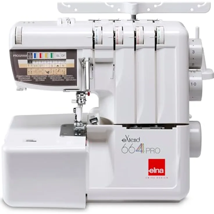 Elna Overlock 664Pro eXtend V.2 (neue Version) Nähmaschine, weiß