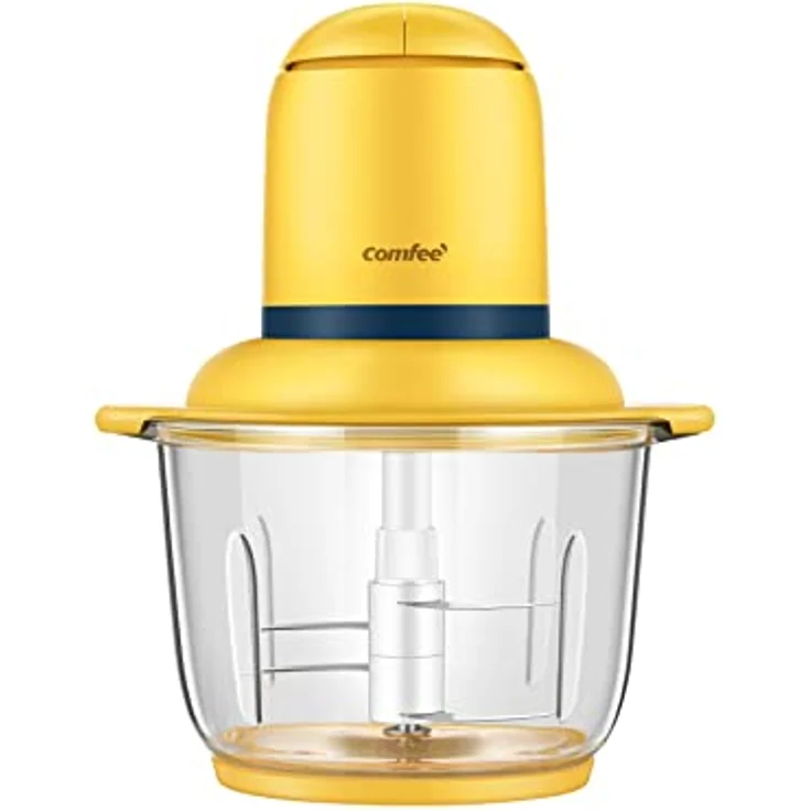 Comfee MJ-FM4001W Elektrischer Küchenzerkleinerer, 2 Klingen, 2 Geschwindigkeiten, 2 l Kapazität, 300 W, Gelb – Bild 1