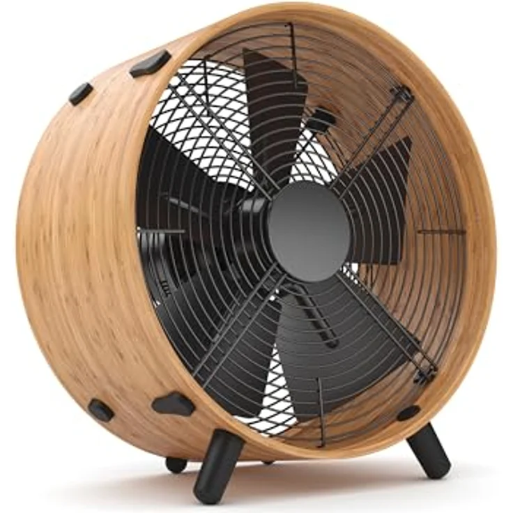 Stadler Form Otto, Ventilator mit regulierbarem Industriegebläse und abnehmbaren Schutzgitter, Braun – Bild 1