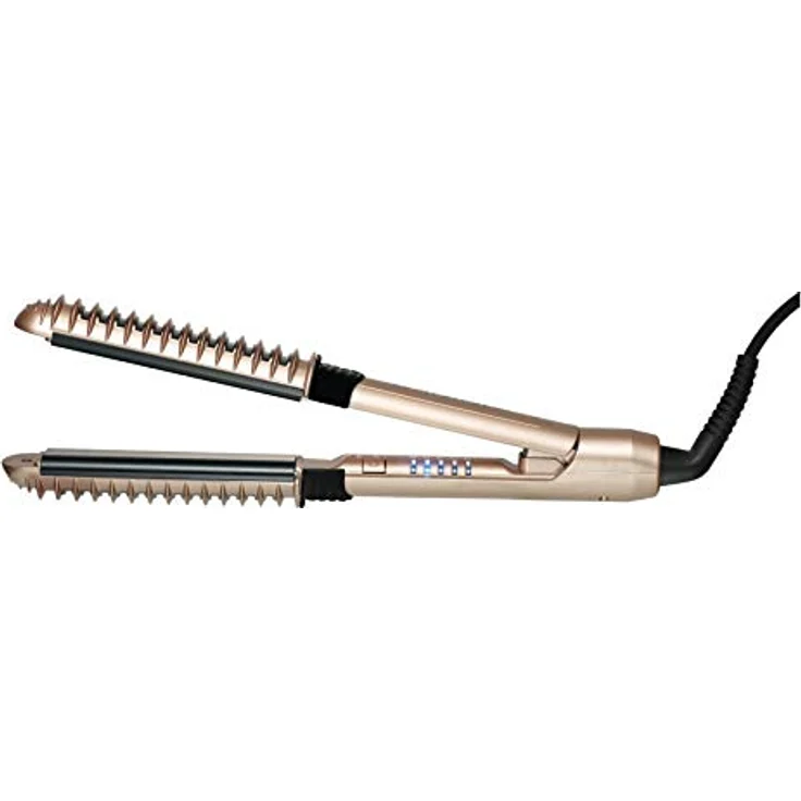 Demeliss - Saint Algue - XCURLER, 2 in 1 Curl -Glättchen, 24 mm gebogene Platten, Keramikbeschichtung, 5 einstellbare Temperaturen, Einhaltung der Haarfasern, lange Schnallen – Bild 3