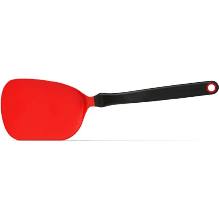 Dreamfarm CHOPULA Nylon Pfannenwender, flexibler Kunststoff, rot, hitzebeständig bis 250°C, spülmaschinenfest, BPA-frei, ideal zum Wenden und Zerteilen von Pfannengerichten