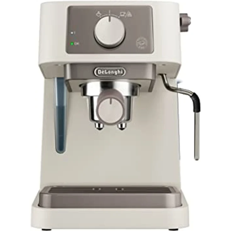 De'Longhi EC235.CR, Siebträgermaschine mit 15 bar Pumpendruck, abnehmbarem Wassertank und Milchaufschäumer, Beige – Bild 3