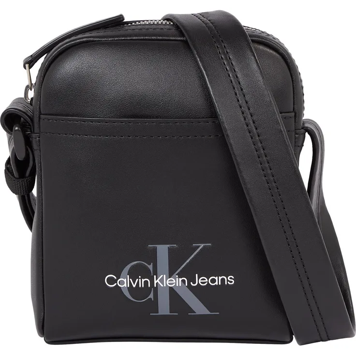 Calvin Klein Jeans Umhängetasche MONOGRAM SOFT REPORTER17, Crossbodybag Citybag Classic, Schwarz