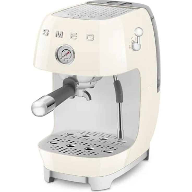 Smeg ECF03CREU, Premium Siebträgermaschine mit Cold-Brew-Funktion, creme – Bild 7