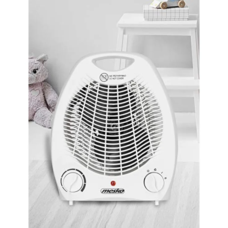 MESKO MS 7719 Heizlüfter mit 2 Leistungsstufen 1000W / 2000W, kalter Luftzug, Dual-Funktion, Thermostat, Überhitzungsschutz, Heizung für Haus, Badezimmer, Camping, Büro – Bild 5