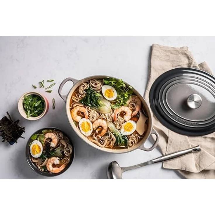 Le Creuset Signature Gusseisen-Bräter mit Deckel, Oval, Ø 31 cm, 6,3 l, Geeignet für alle Herdarten inkl. Induktion, 5,705 kg, Flint – Bild 5