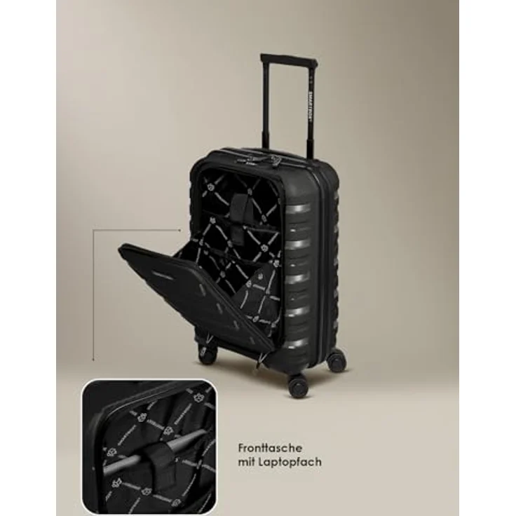 Smartbox Edition 01, 4 Rollen Kabinentrolley 55 cm mit Laptopfach, schwarz – Bild 2