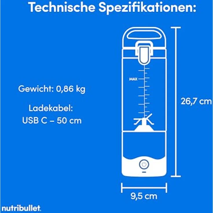 NutriBullet NBP003W, Standmixer, Weiss – Bild 7