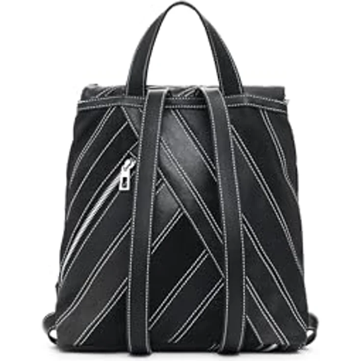 Desigual Fibonacci Hampton City Rucksack, 32 cm, schwarz, 100% Kunstleder, kompakte Form – Bild 2