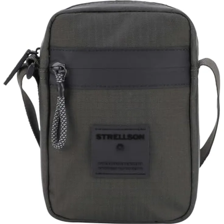 Strellson Northwood RS Clint, Umhängetasche aus recyceltem Nylon, grau, 13.5 x 5.5 x 19 cm