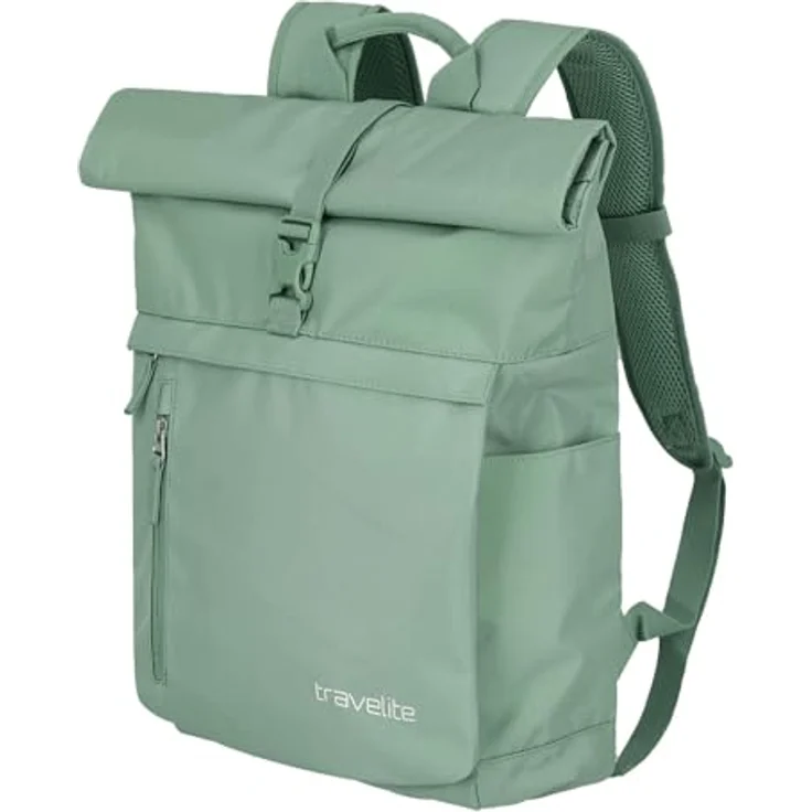 travelite BASICS Rollup Rucksack, Freizeit- und Arbeitsrucksack mit 15,6 Zoll Laptopfach, atmungsaktive Rückwand, in verschiedenen Trendfarben – Bild 4