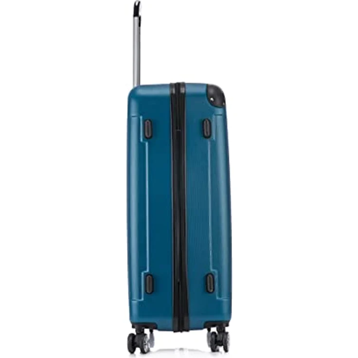Flexot® Flex-2045 Koffer (XL, Royal-Blau) Zwillingsrollen Reisekoffer Trolley Hartschale – Bild 4