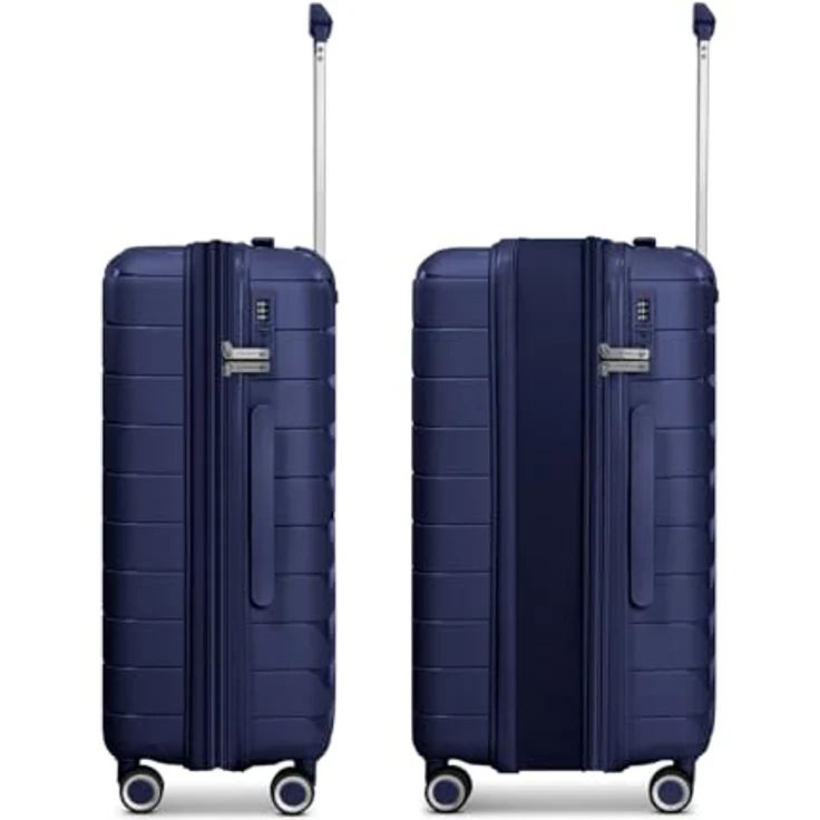 Franky Trolleyset London, 4 Rollen, (3-teilig, 3 tlg), Polycarbonat, Schwarz – Bild 3
