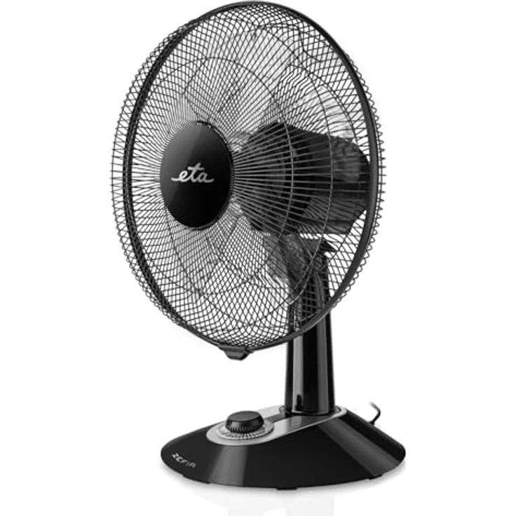 ETA Zefir 160790010 Table Fan, 3 Speeds, 45 W, Oscillation, 30 cm Diameter, Black – Bild 2