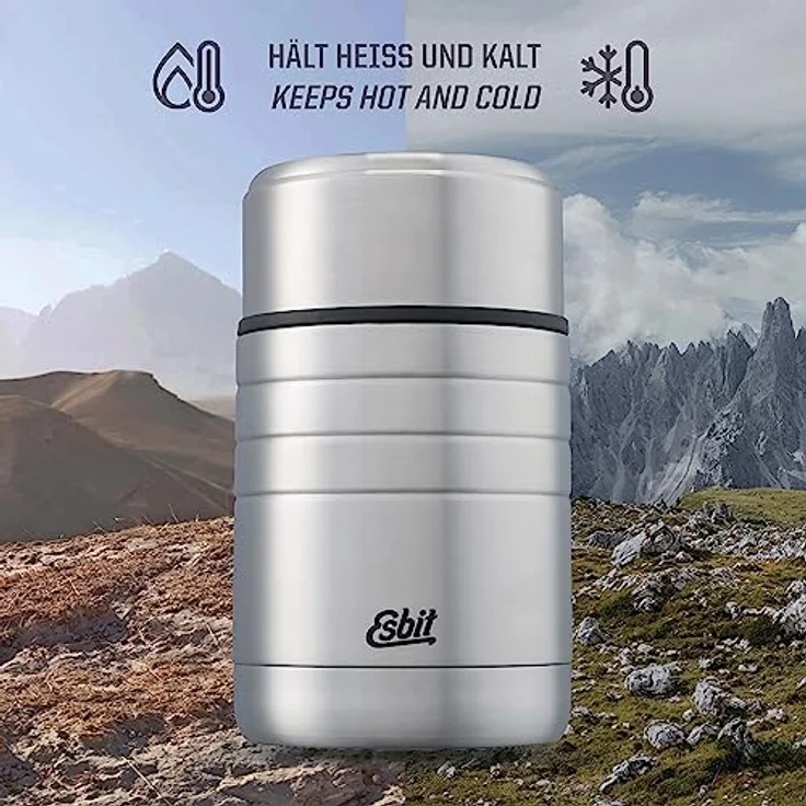 Esbit Majoris Thermobehälter, 600 ml aus Edelstahl, auslaufsicher, für warme und kalte Speisen, modernes Design – Bild 4