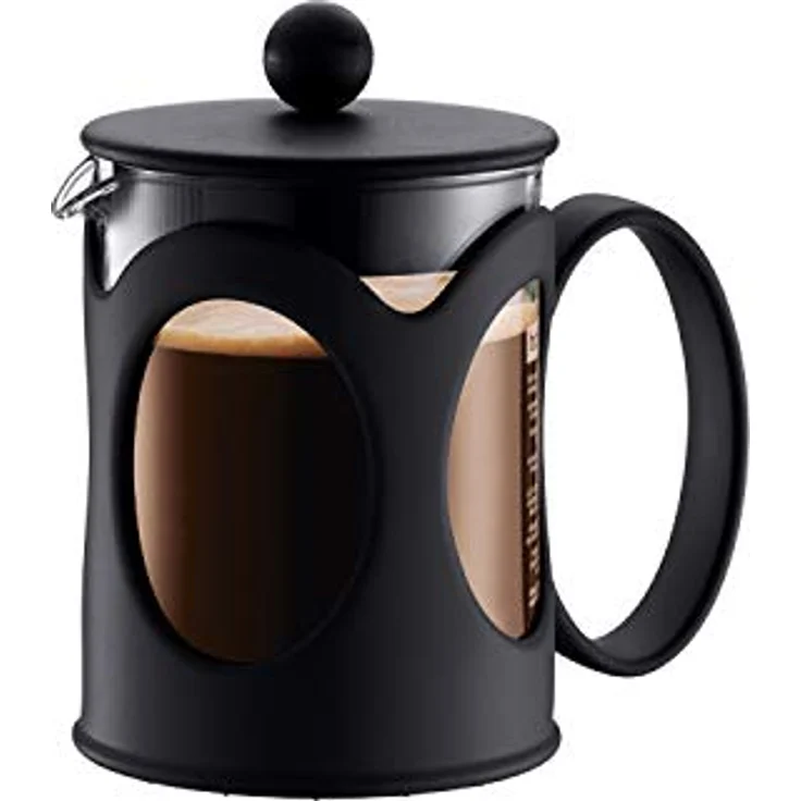 Bodum kenya Kaffeebereiter (French Press System, Permanent Edelstahl-Filter, 0,5 liters) schwarz – Bild 2