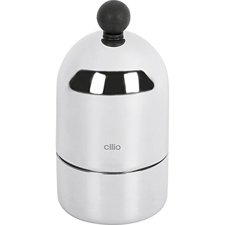 Cilio Dekorierstreuer für Cappuccino, Edelstahl-Zubehör für Kaffeemaschinen, Silber
