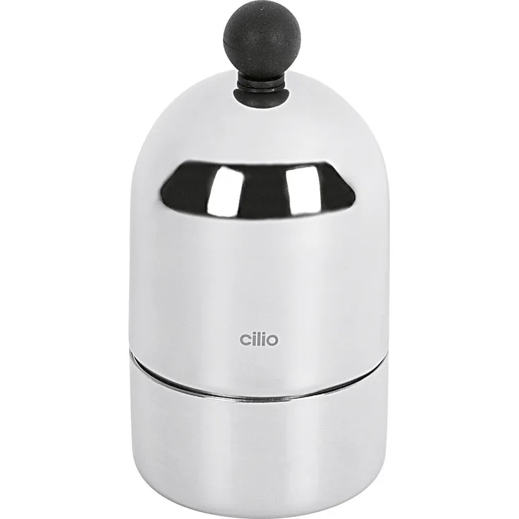 Cilio Dekorierstreuer für Cappuccino, Edelstahl-Zubehör für Kaffeemaschinen, Silber