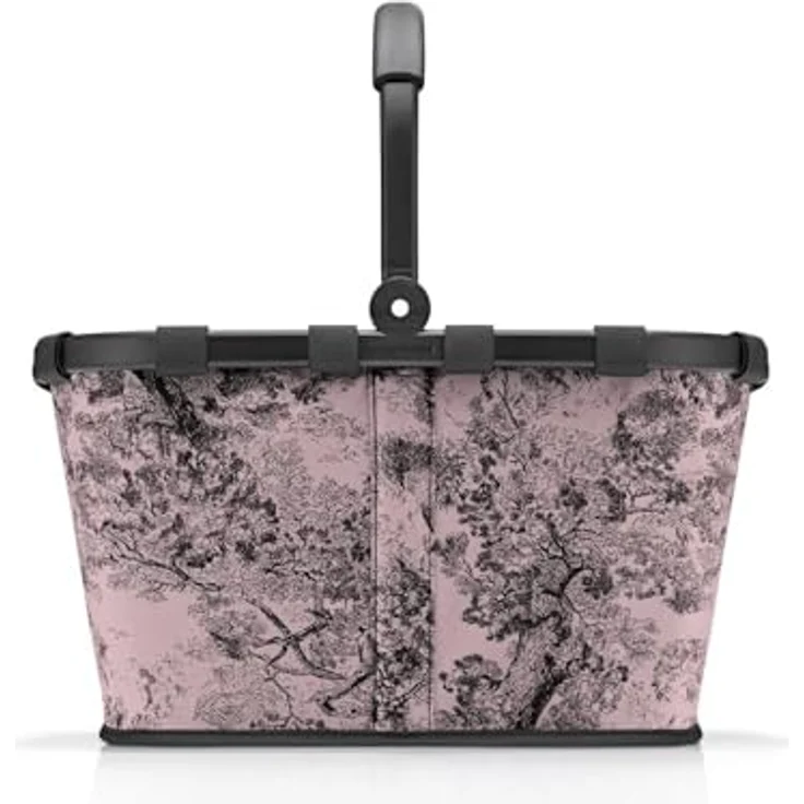 reisenthel carrybag jacquard rose, Einkaufstasche aus recyceltem Polyester, 22 l, rosa mit Innentasche – Bild 1