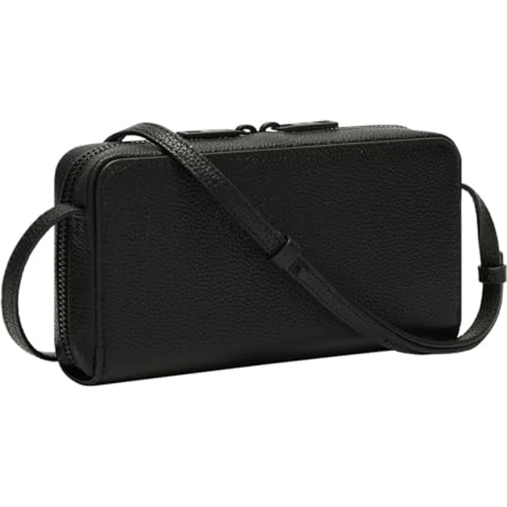 Liebeskind Berlin Lou Small Pebble Crossbody, Umhängetasche aus echtem Leder, schwarz, mit zwei Fächern und vielen Kreditkartenfächern – Bild 2