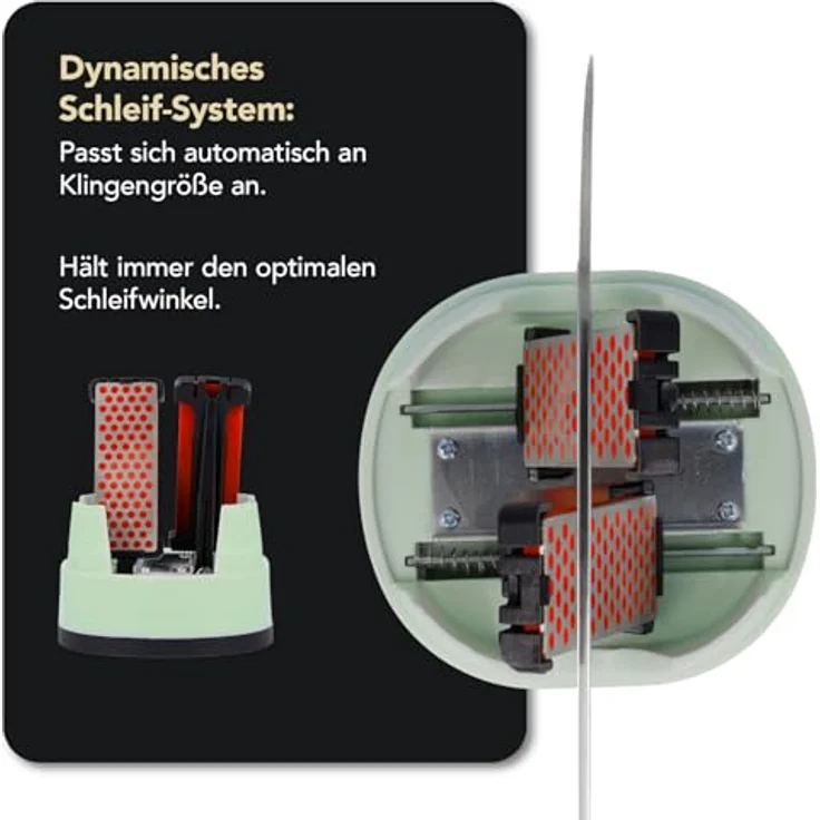 DMT SimpleSharp Diamant Messerschärfer, beidseitig schärfend mit perfektem Schleifwinkel, Mint – Bild 3
