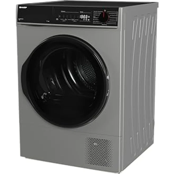 Sharp KD-PRO0S7GSD-DE Wäschetrockner, 10 kg, Energieeffizienzklasse D, WiFi, 15 Programme inkl. 20-Minuten-Schnelltrockenprogramm, Silber – Bild 5
