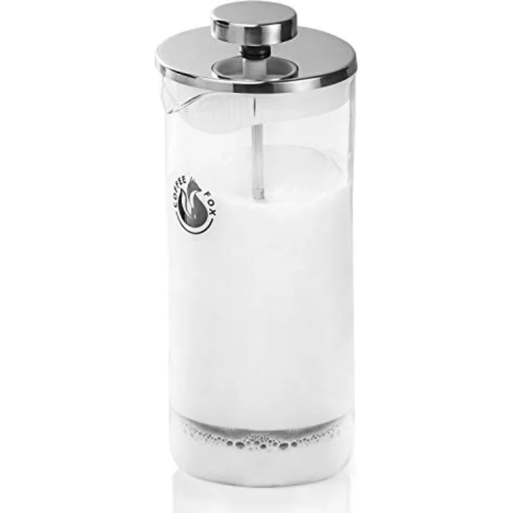 Coffee Fox Milchaufschäumer aus Glas - Manueller Milchschäumer & French Press Milchschaum 450 ml - Preisvergleich