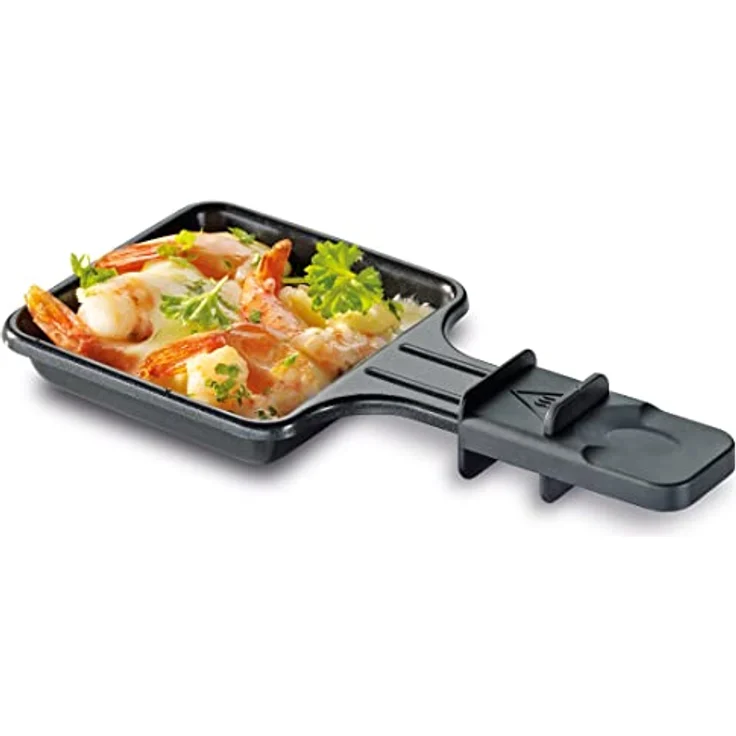Küchenprofi Raclette TWIN | mit Steinplatte | Raclette für zwei mit Grillplatte aus Stein | Tischgrill für 2 Personen | 2 beschichtete Pfännchen | Mini Raclette 2 Personen | Raclette Grill – Bild 2