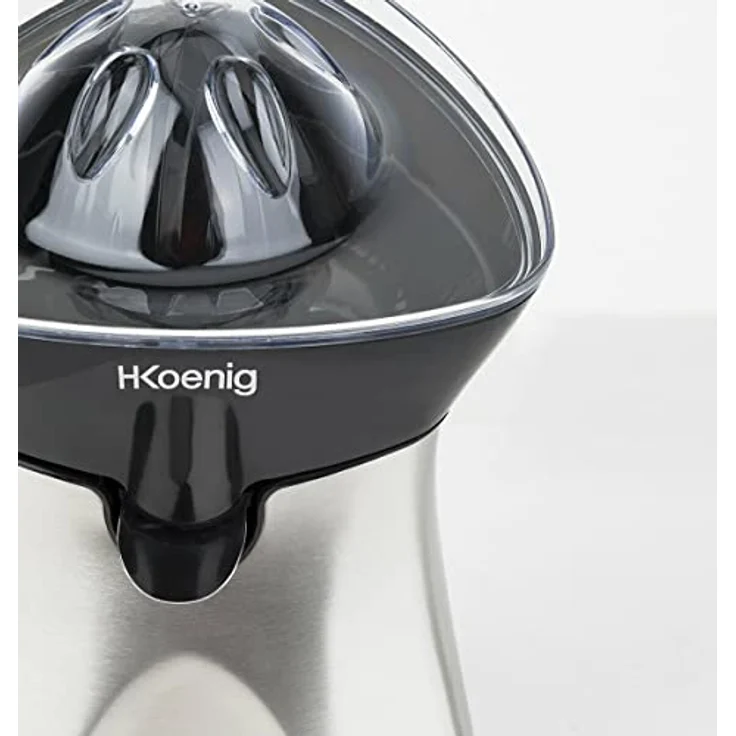H.Koenig AGR60 Zitruspresse elektrisch - 2 Presskegel - Tropfstopp - 60 W - Edelstahl - silber – Bild 6