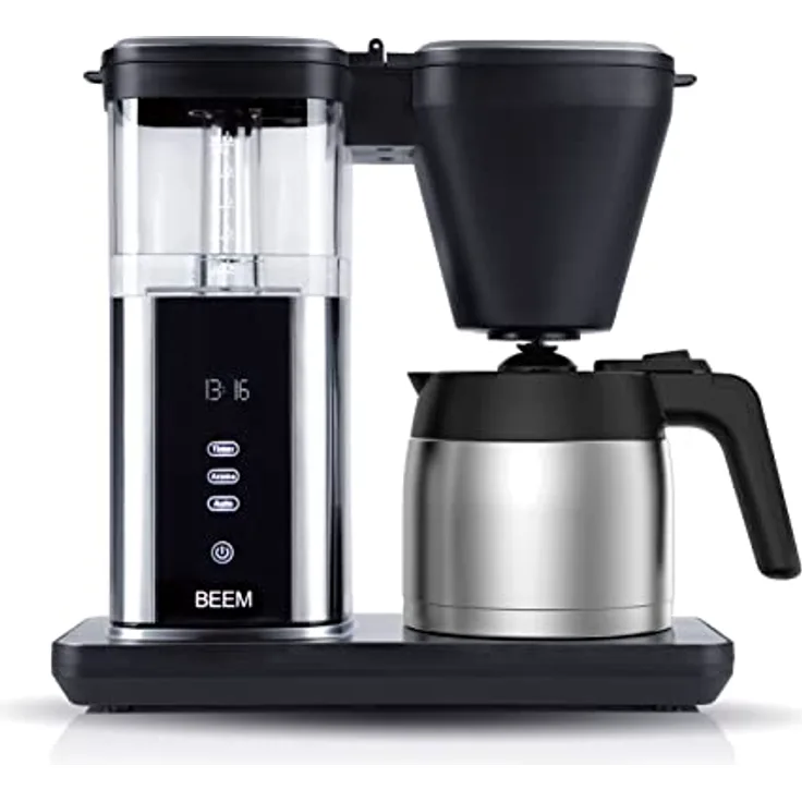 BEEM DIRECT-BREW Filterkaffeemaschine - Thermo | 1,25 l Bis zu 10 Tassen | Aroma-Plus-Funktion & Warmhaltefunktion | 24H-Timer | Digitales Touch-Display | Optimale Brühtemperatur 92-96 °C