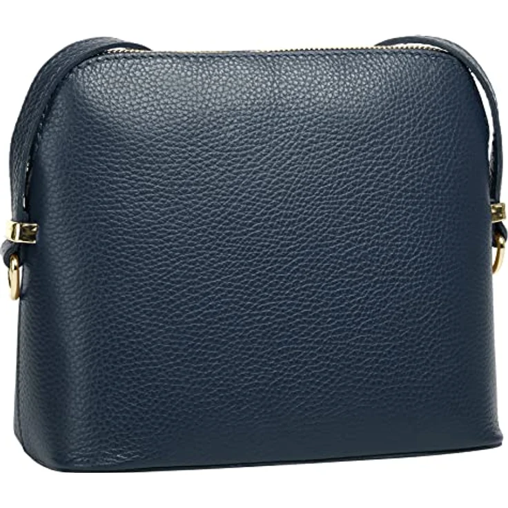 Cluty Umhängetasche, echt Leder, Made in Italy, goldene Details, quadratische Form – Bild 3