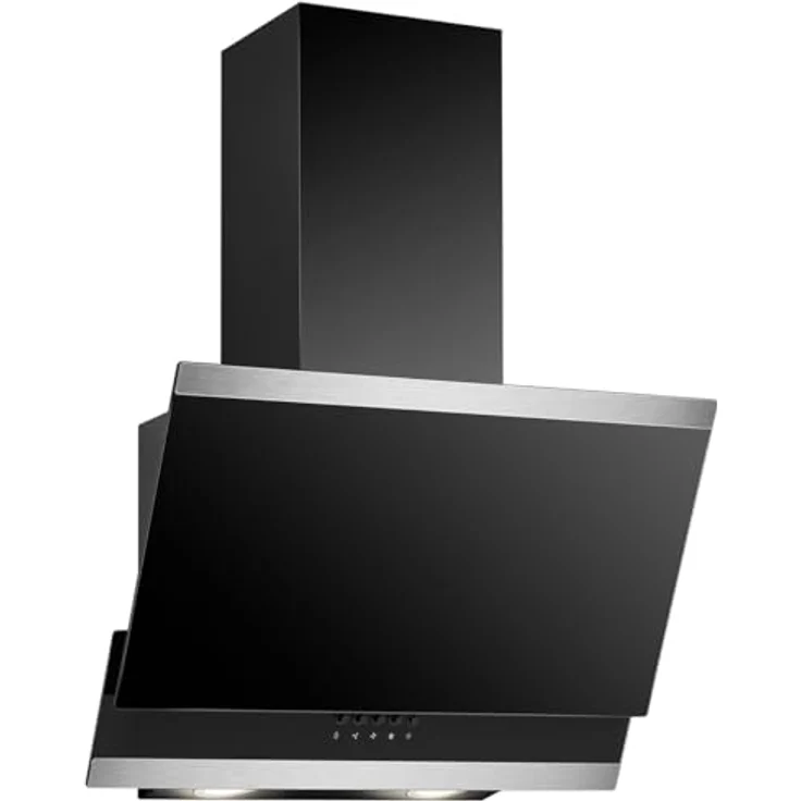 Bomann® Dunstabzugshaube 60cm DU 7610 G schwarz | Kraftvolle 326 m³/h Abluftleistung | Umluft und Abluft | leise Betrieb | einfache Montage | warmweiße LED-Beleuchtung – Bild 1