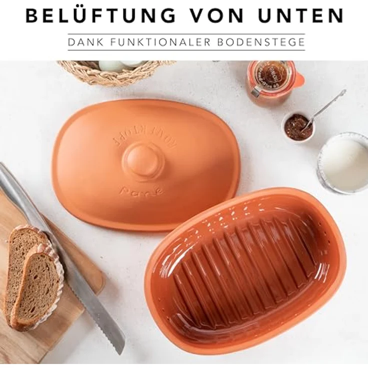 Römertopf Ovaler Brottopf MEDIUM 30x21cm – Bild 8